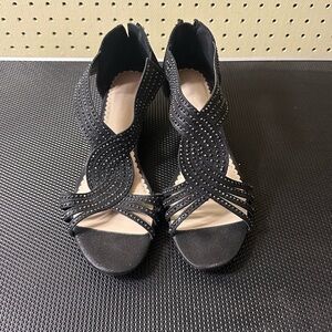 Charter Club Black Strappy Heels